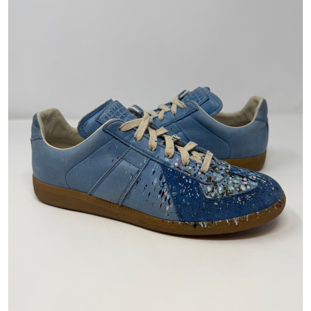 Maison Margiela Paint Splatter Replica GAT Blue Size 9 42 EU